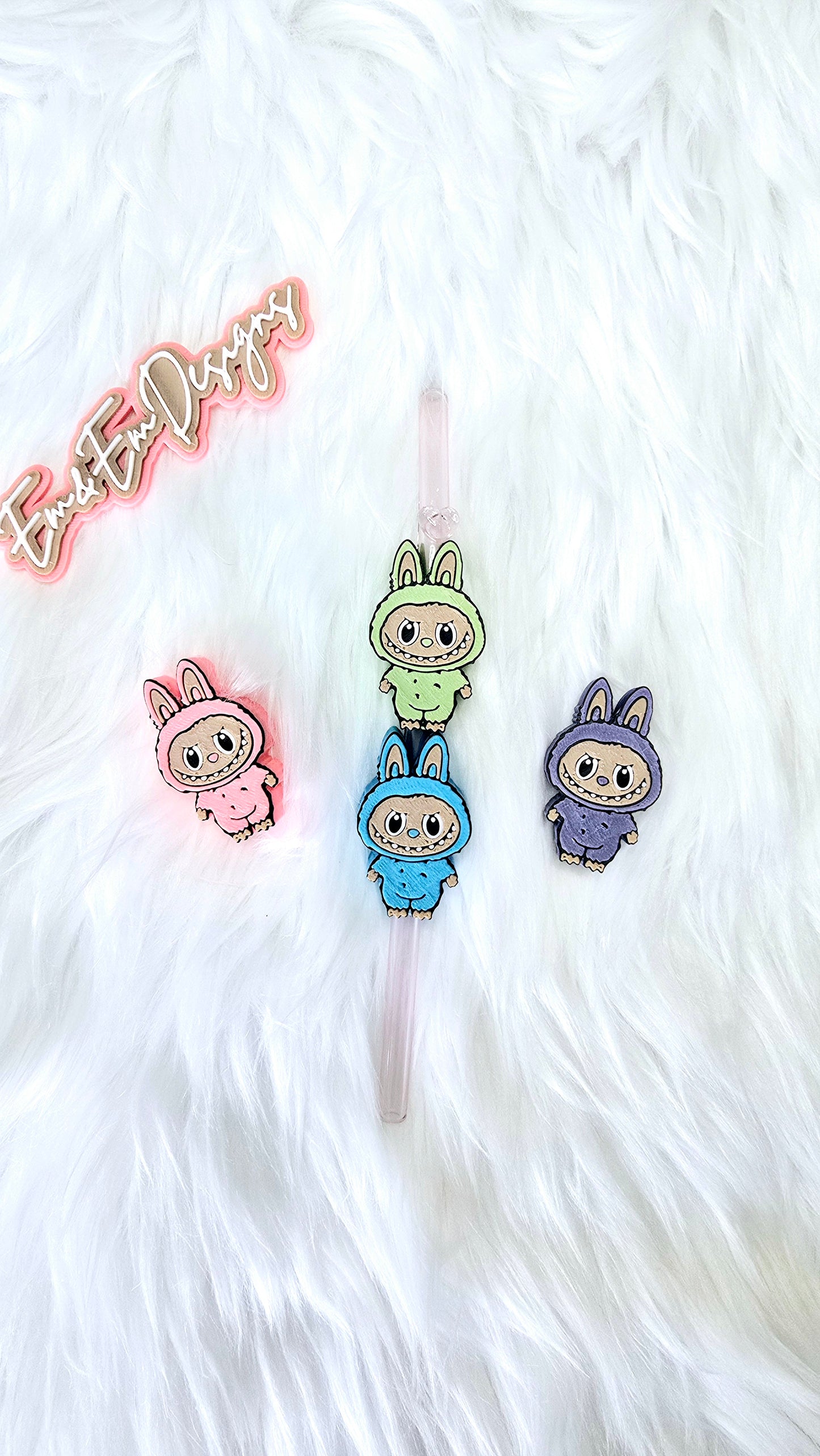 Labubu Straw Topper – Cute 3D Cup Charm for Stanley & Regular Tumblers | Anime-Inspired Drink Accessory for Reusable Cups