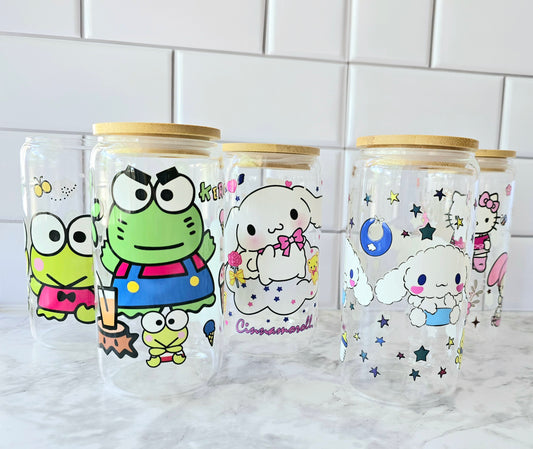 Hello Kitty and Friends 16 oz Glass Tumbler Drinkware